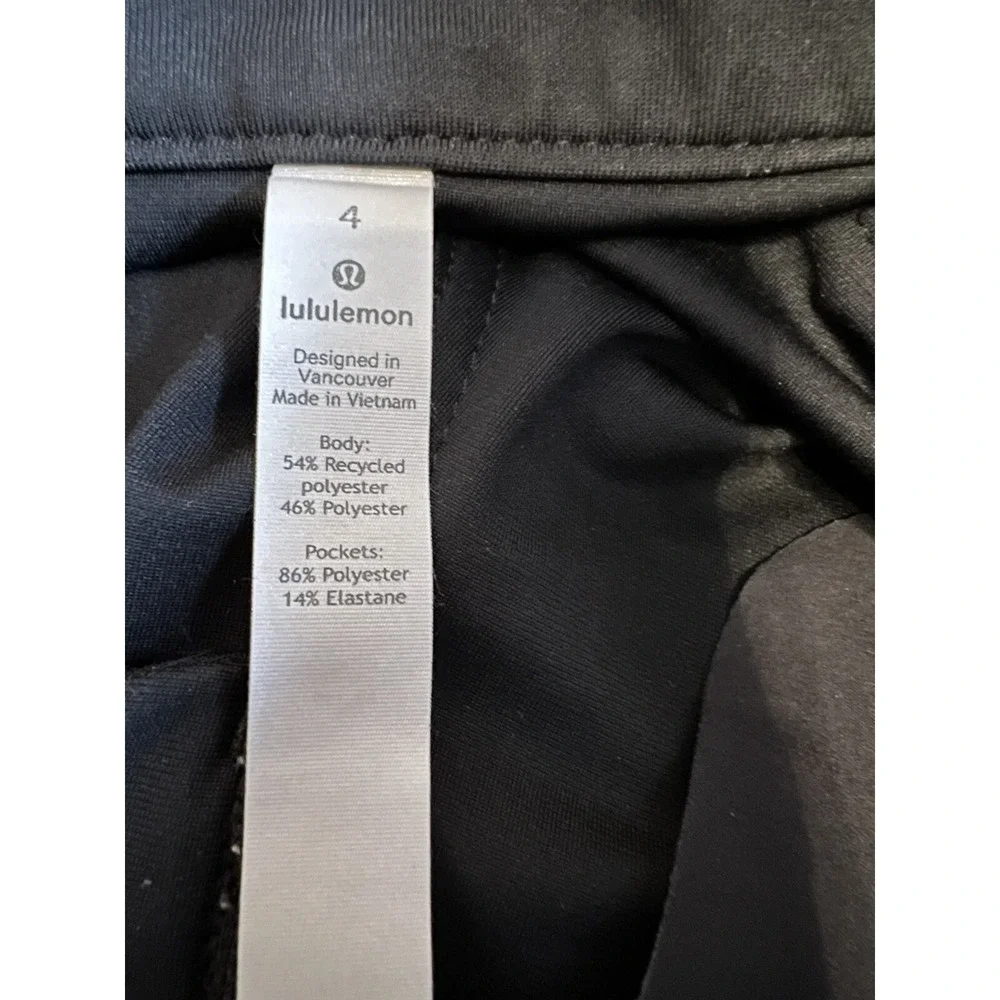 Lululemon Womens ABC Pants Tapered Fit Black Stretch Size 4 26